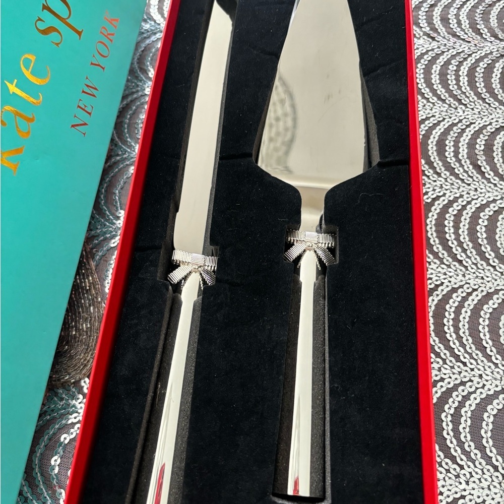 Kate Spade by Lenox Silver Cake Knife and Server - Picture 2 of 10